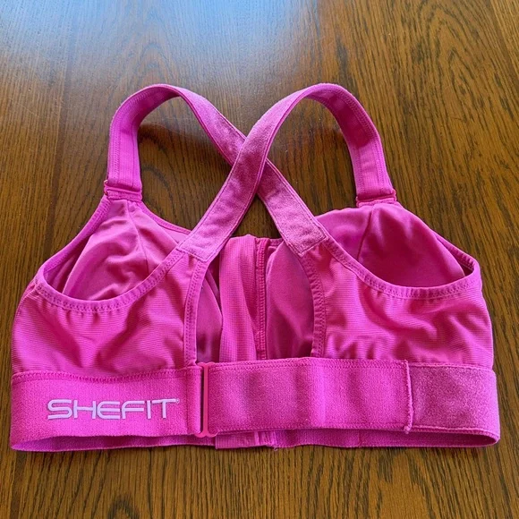 SHEFIT Ultimate Sports Bra 1Luxe (1XL) - Berry Pink - Picture 2 of 5